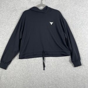 Under Armour Project Rock Loose Hoodie Top Womens Size S Lounge Activewear Gym